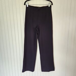 NEW BANANA REPUBLIC Black Ponte Knit Office Straight Ultra High Rise Pants M